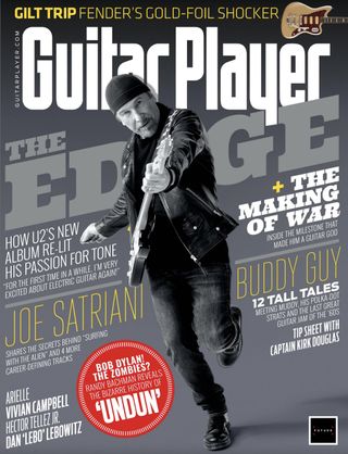 The Edge adorns the cover of Guitar Player's June 2023 issue