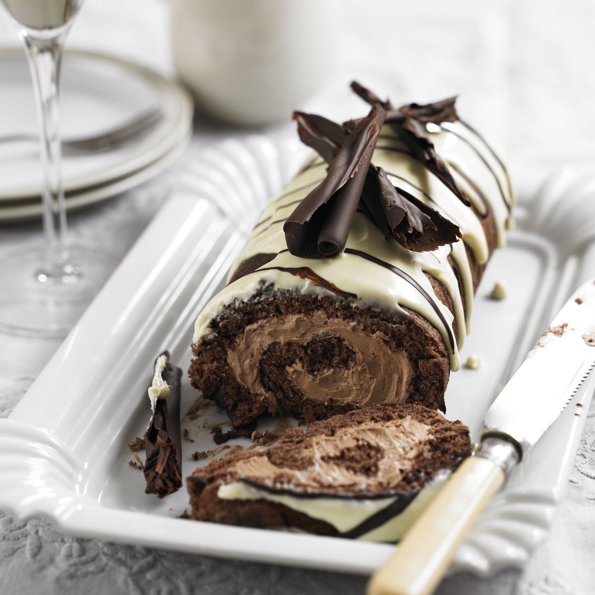 Chocolate Swiss roll - Bake with Shivesh