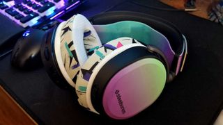 Gaming headset with Wicked Cushions cooling gel ear pads fitted.