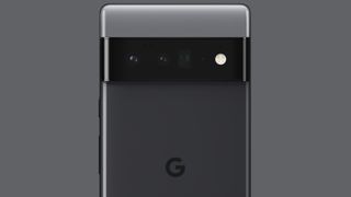 Die Rückseite des Google Pixel 6 Pro in Stormy Black
