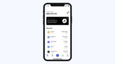 Coinbase home screen seen on iOS