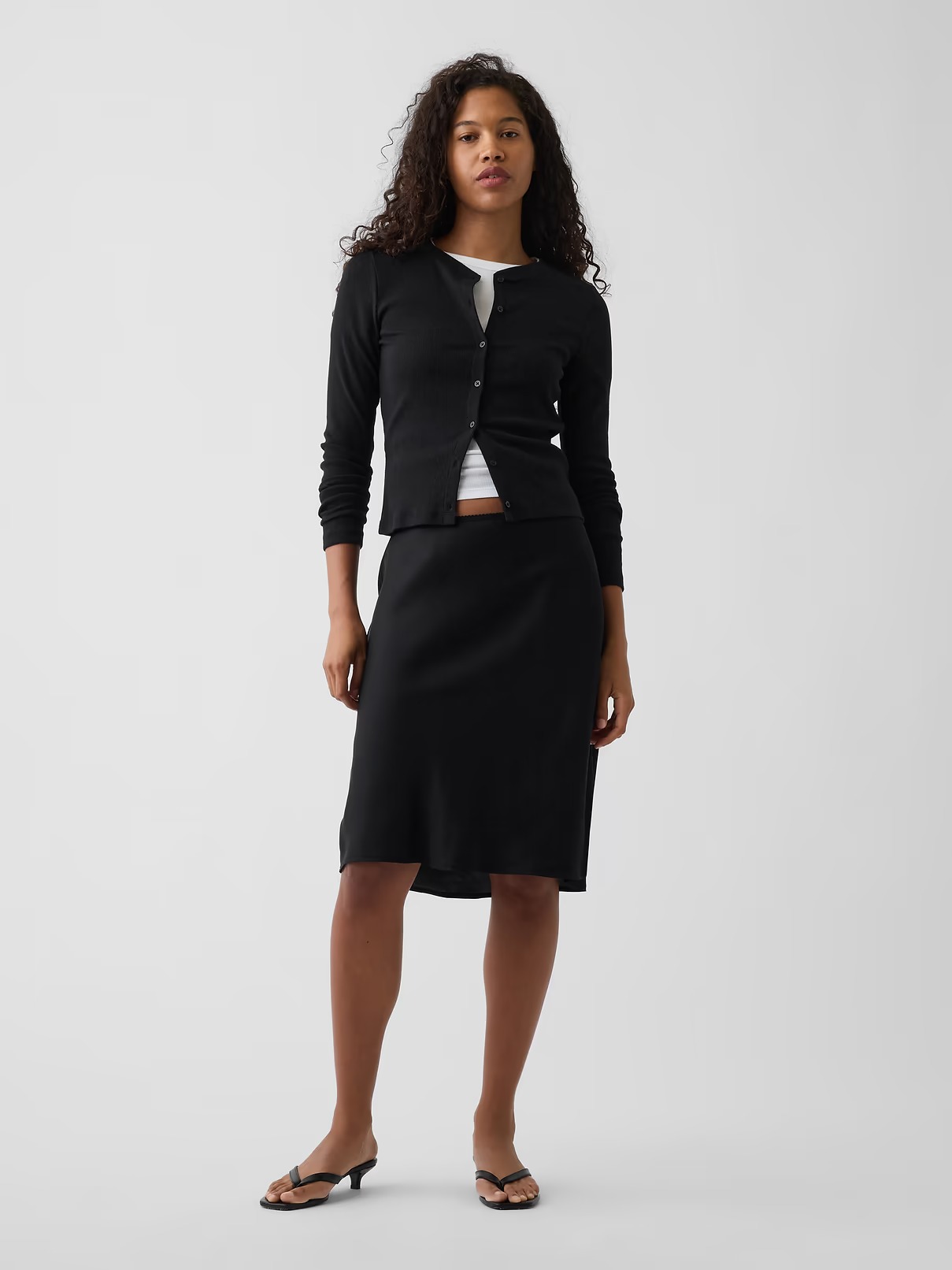 Gap, Satin Bias-Cut Skirt