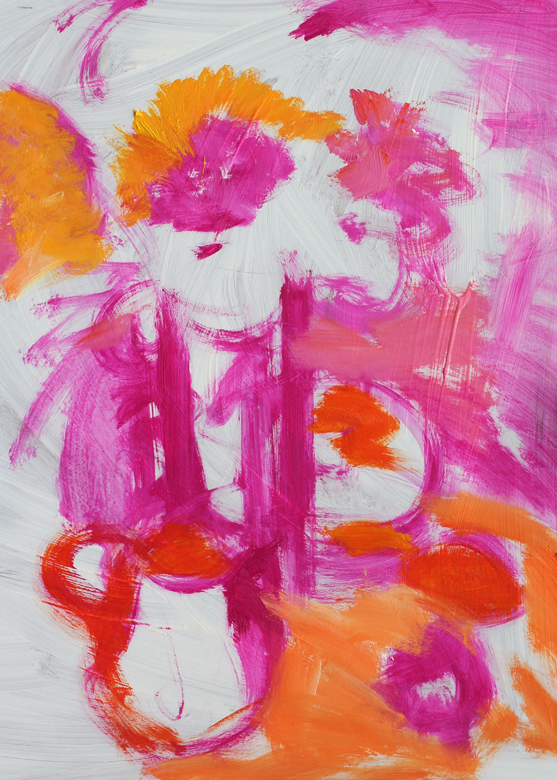 Fill in blocks of colour to act as a base for your oils