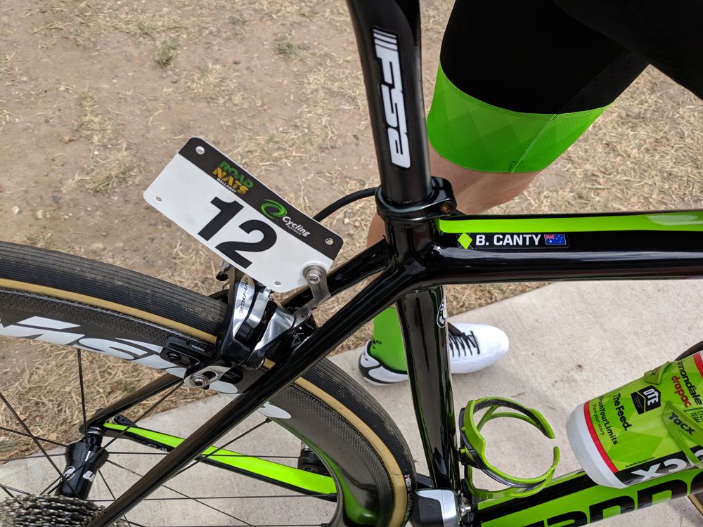 Brendon Canty (EF Education First-Drapac) and his Cannondale race bike