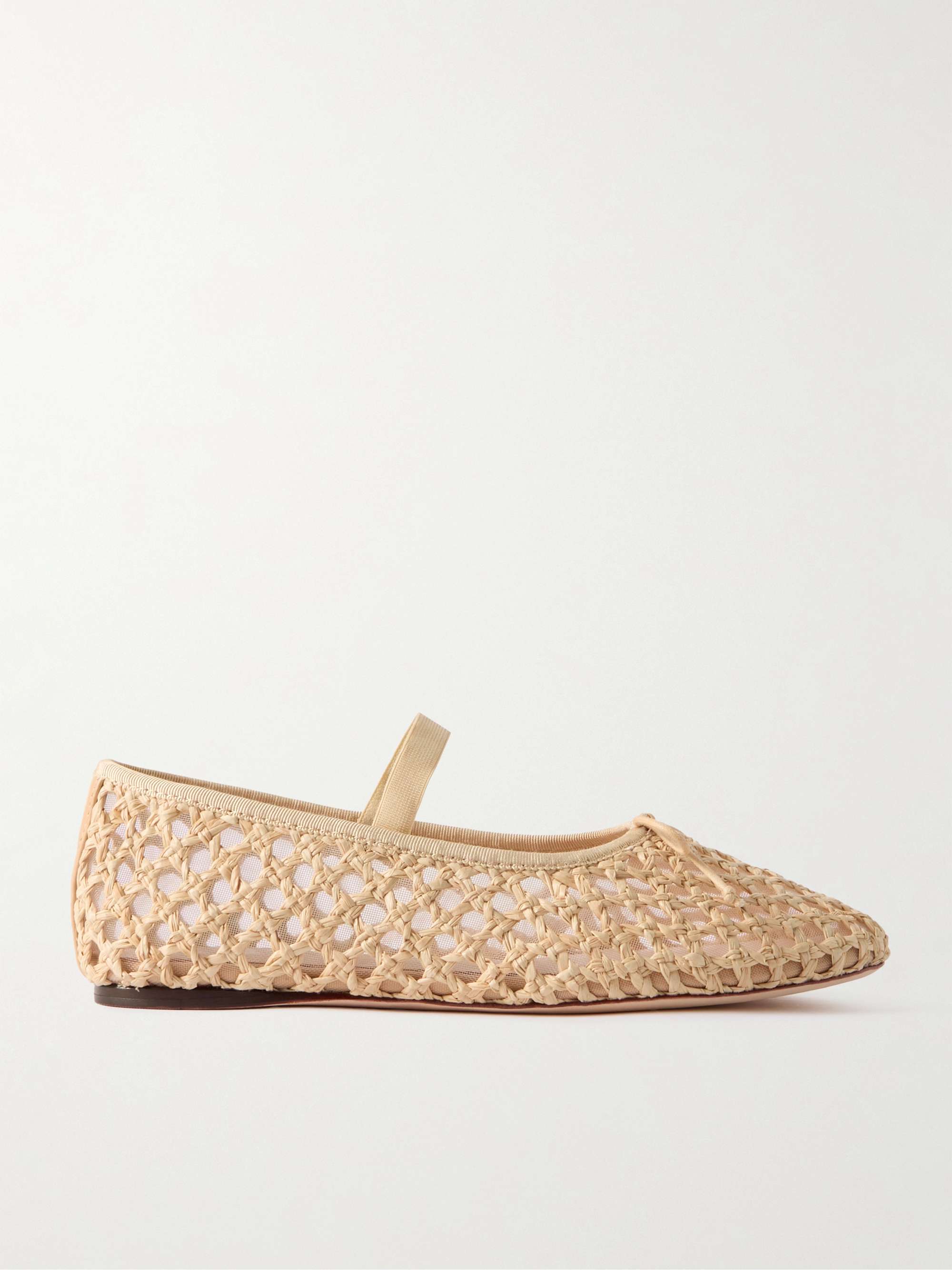 Leonie Woven Raffia Ballet Flats