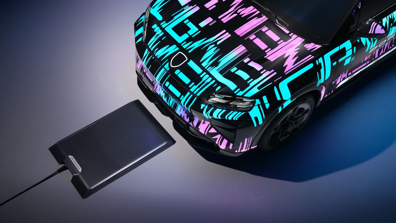 Porsche has a smartphone-style wireless charger for its new electric Cayenne