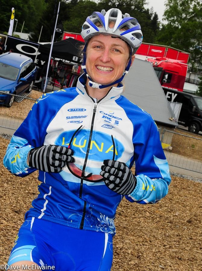 Former cross country World Champion Catharine Pendrel (Luna Pro Team) is about to do her first eliminator race