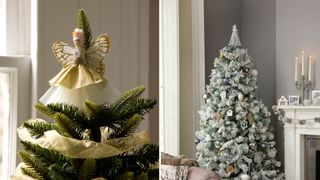 Angel Christmas tree topper ideas one in gold one in white