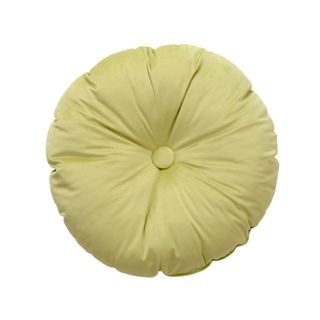 Green round tufted circular cushion