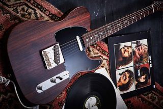 Fender’s Custom Shop launched a reissue of George’s Rosewood Tele in 2017. [See bottom for our demo] Rumours swirl about plans for a cheaper version – fingers crossed!