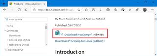 Download ProcDump