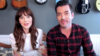 jimmy kimmel live interview abc zooey deschanel jonathan scott