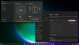 Windows 11 Focus settings menu in action