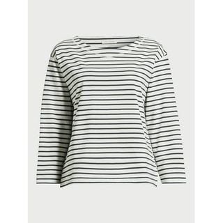 FWomen’s Boatneck Tee With Long Sleeves, Sizes Xs-Xxl