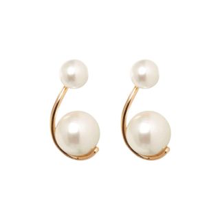 Phase Eight Robyn Earrings: gold earrings with pearls