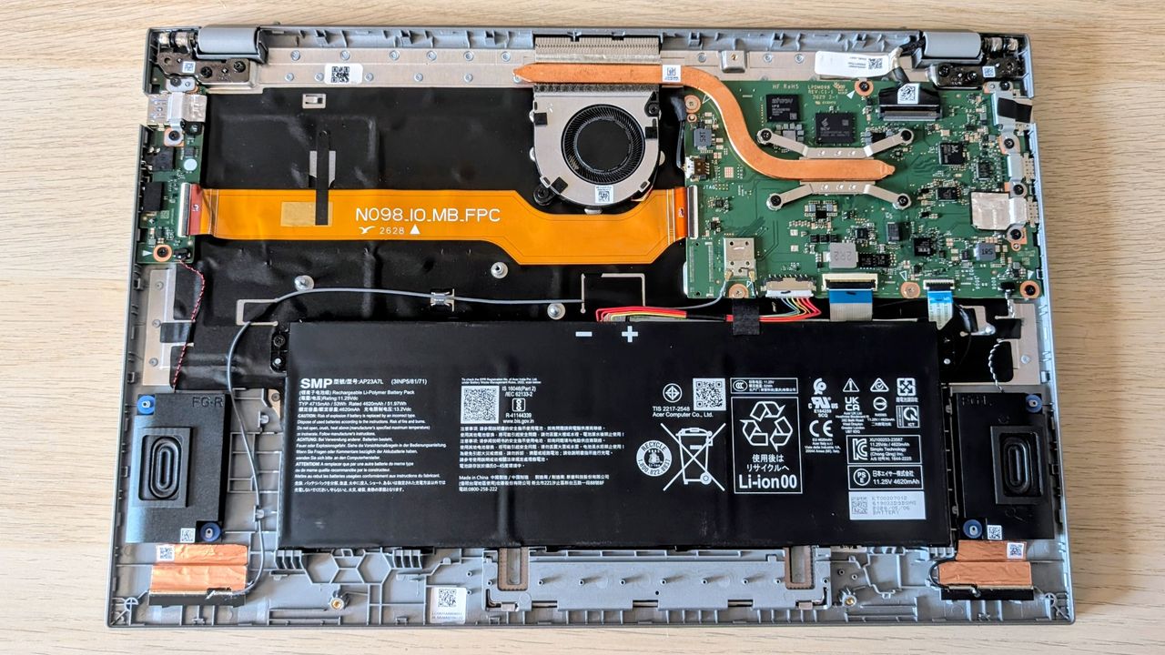 The Acer Aspire Go on the ITPro background