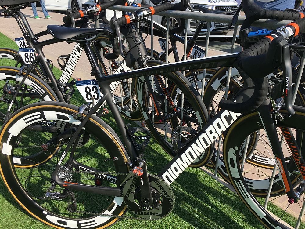 Rally use Diamondback bikes with SRAM components and HED wheels