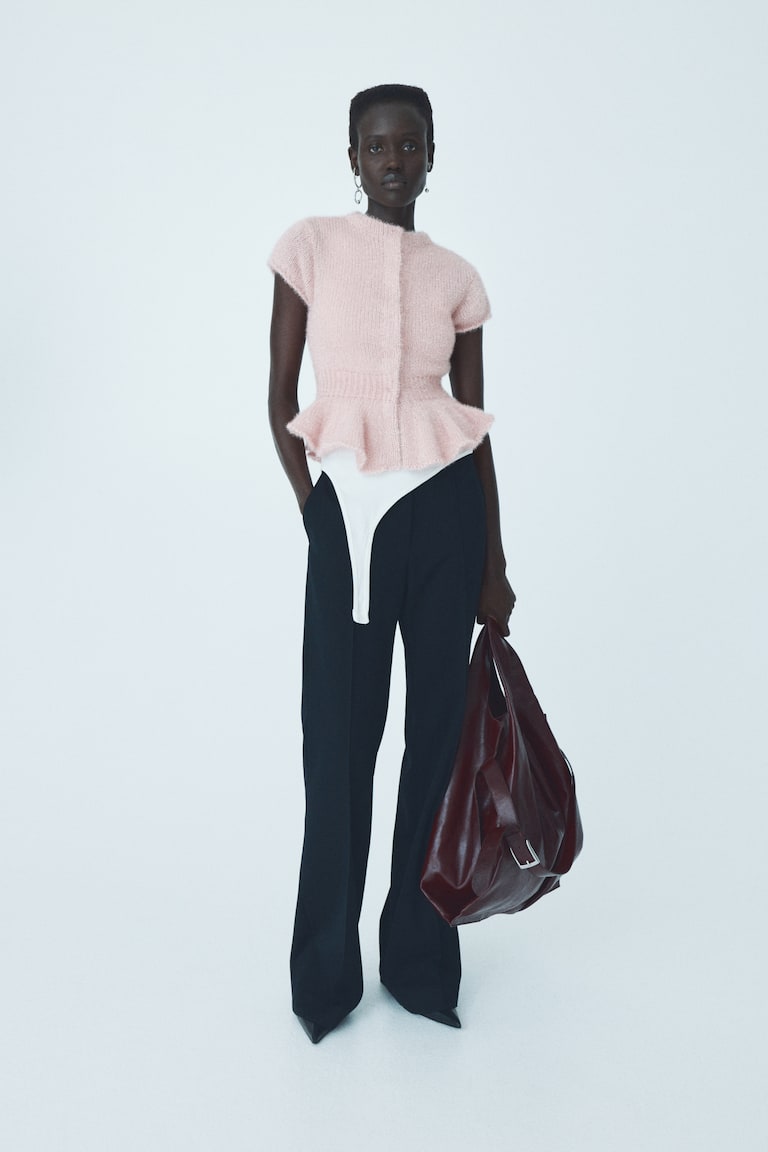 Knitted Peplum Top