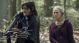 Norman Reedus and Melissa McBride as Daryl and Carol in 'The Walking Dead'