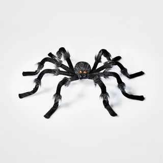 Faux stuffed spider for Halloween
