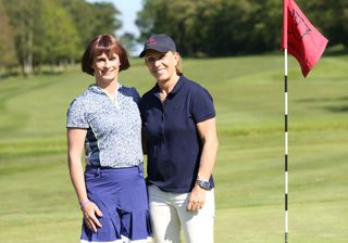 Golfer Alison Perkins with Martina Navratliova in The Trans Women Athlete Dispute