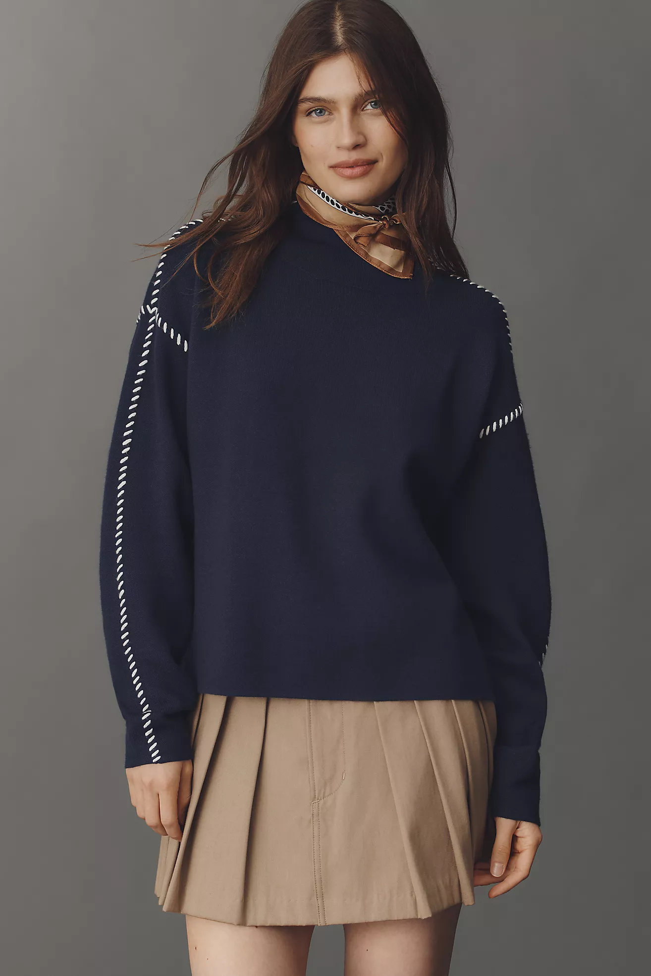 Maeve Carys Mock-Neck Jumper