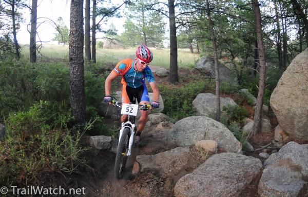 Mackey Franklin looked sharp on the rocky descent