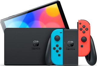 Nintendo Switch Oled Model Neon Red And Neon Blue