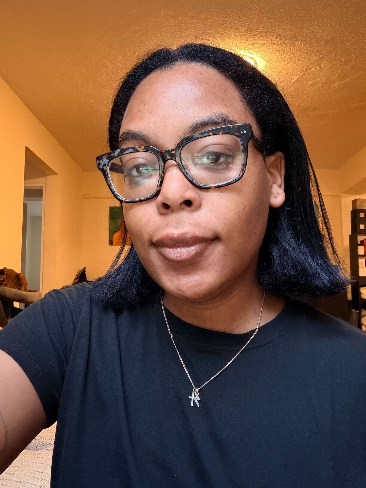 Ariel Baker before and after testing the Nars Insatiable Liquid Blush in the shade Girl Happy.