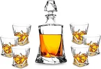Kanars Whiskey Decanter Set with 6 Old Fashioned Glasses | $84.95 at Amazon
