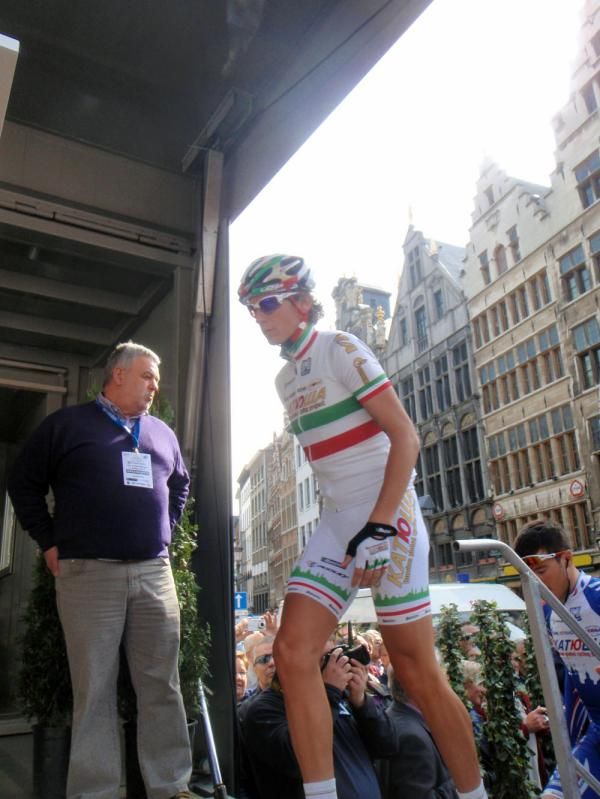 Filippo Pozzato (Katusha) is making his comeback from illness at Scheldeprijs