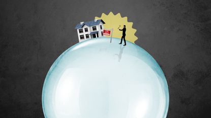 A house on a bubble.