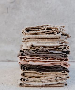 folded neutral cloths