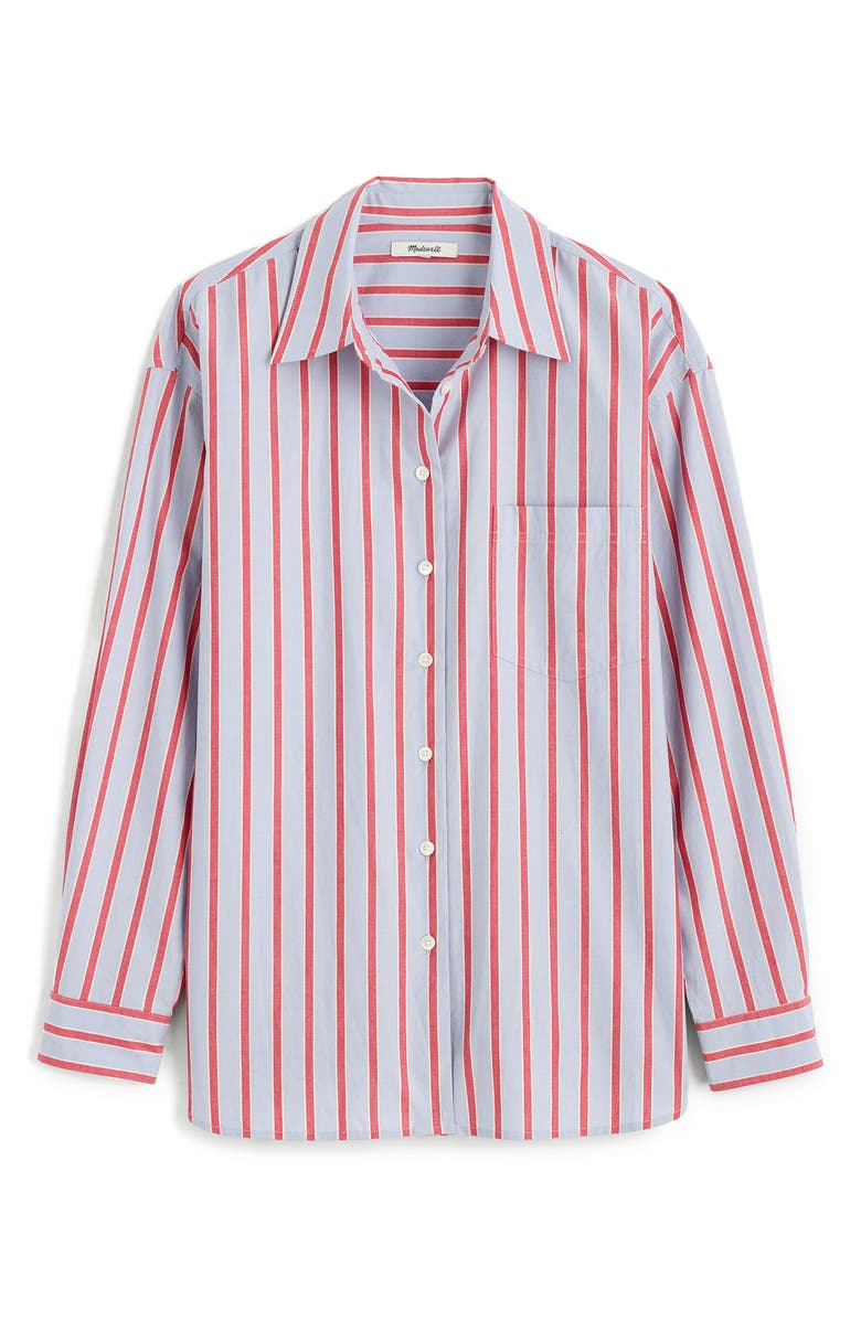 The Easy Stripe Cotton Poplin Button-Up Shirt