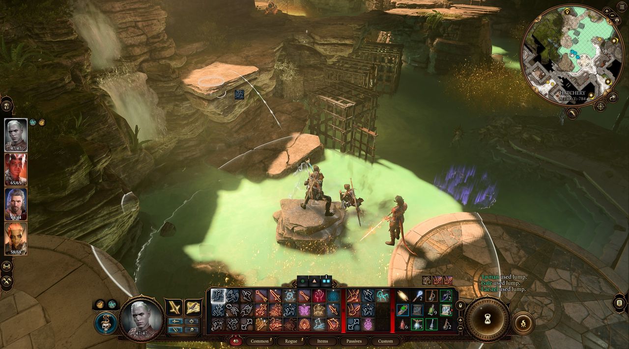 Githyanki Creche hatching room showing raised area and acid pool
