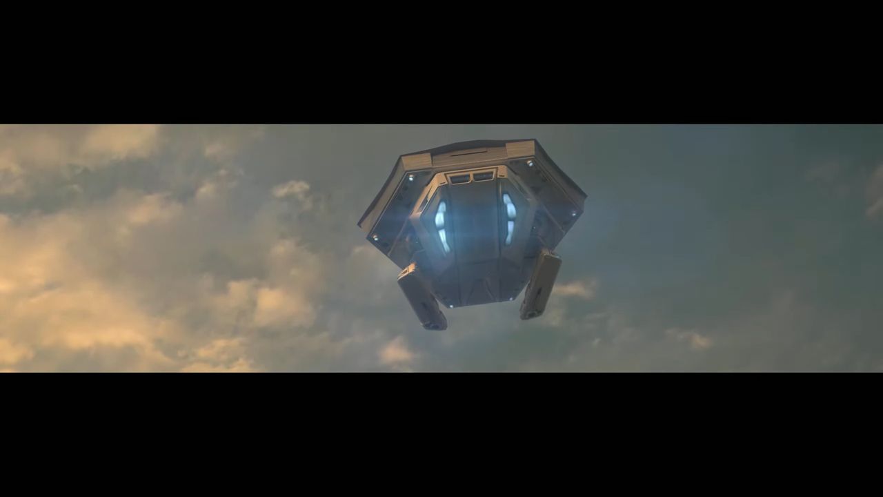 Various shots of Nvidia's office building appearing as a spaceship in Jensen Huang's Computex 2025 keynote
