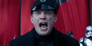 General Hux screaming to his troops before Starkiller Base is activated