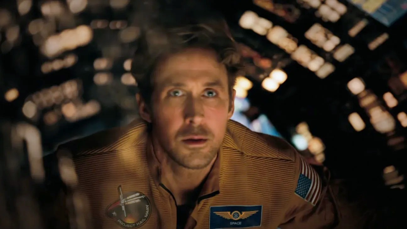 Ryan Gosling as Ryland Grace in "Project Hail Mary" (2026) from Amazon MGM Studios.