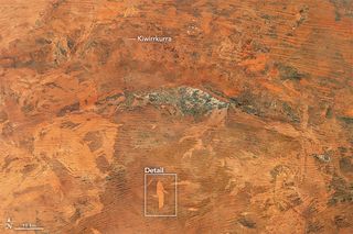 The burn scar is near Kiwirrkurra, in Western Australian.