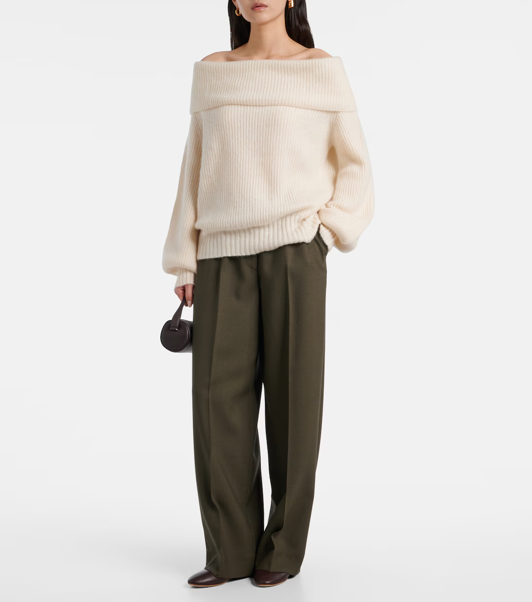 Jardin des Orangers, Off-Shoulder Cashmere and Silk Sweater