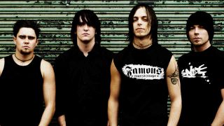 Bullet For My Valentine posing for a photograph in 2005