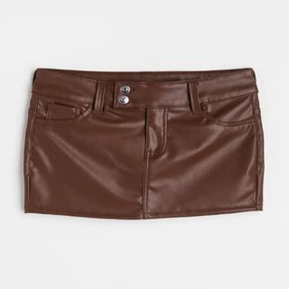 H&M brown mini skirt