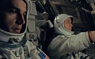 Christopher Abbott plays NASA astronaut Dave Scott and Ryan Gosling stars as Neil Armstrong in "First Man." Scott and Armstrong were crewmates during the Gemini 8 mission in 1966.