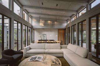 living room at Parque Via house by SOA