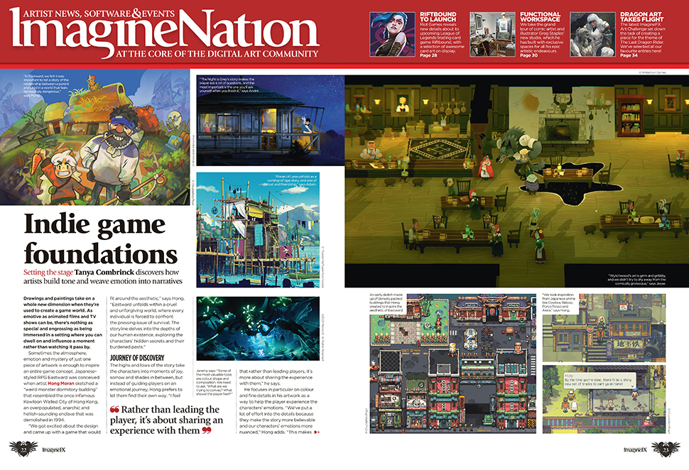 ImagineFX issue 254 feature on the art of indie video games