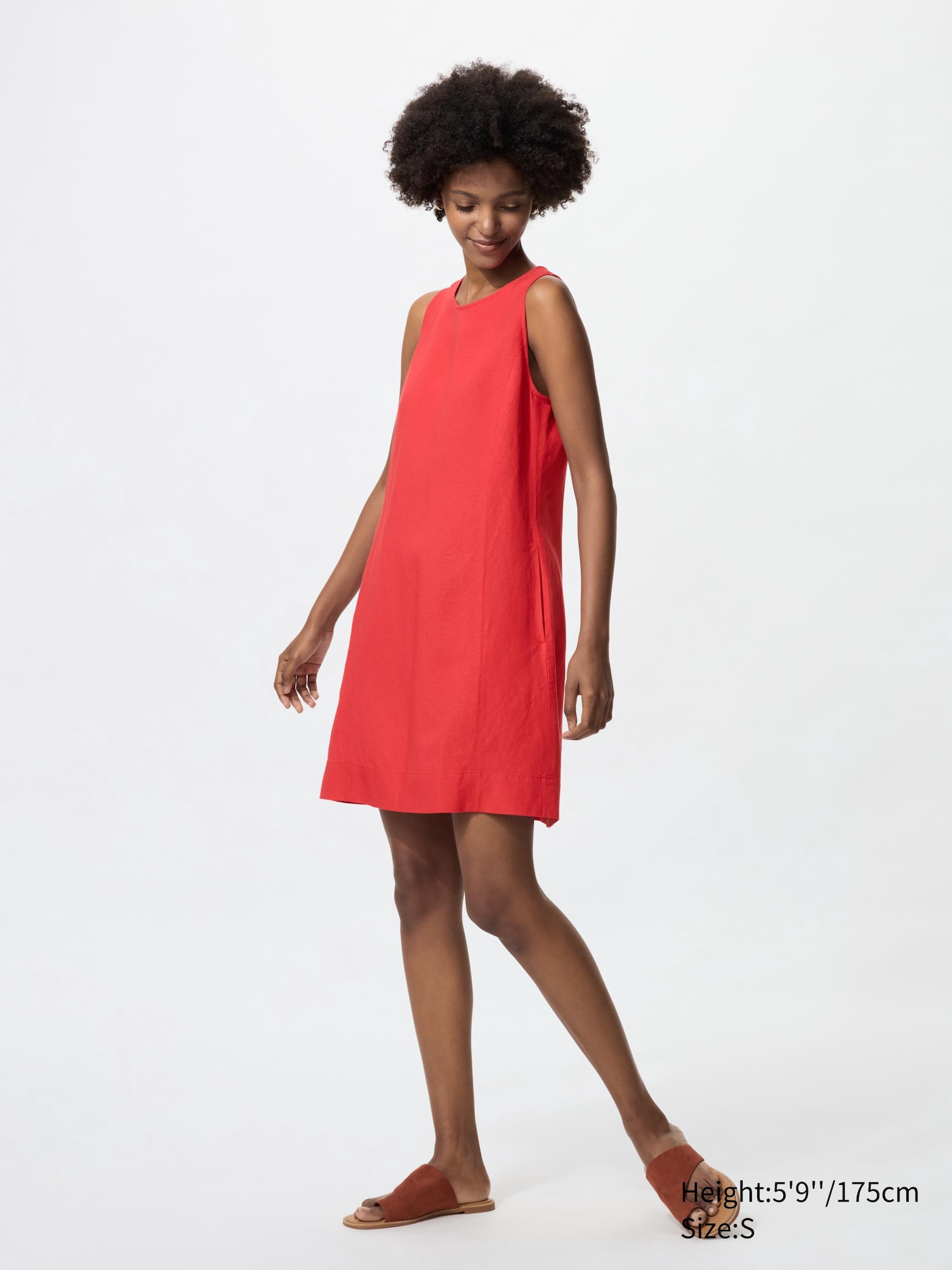 Linen Blend Mini Dress (sleeveless)