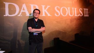 Dark Souls III director and President of From Software Hidetaka Miyazaki attends E3 Electronic Entertainment Expo at Los Angeles Convention Center on June 17, 2015 in Los Angeles, California.