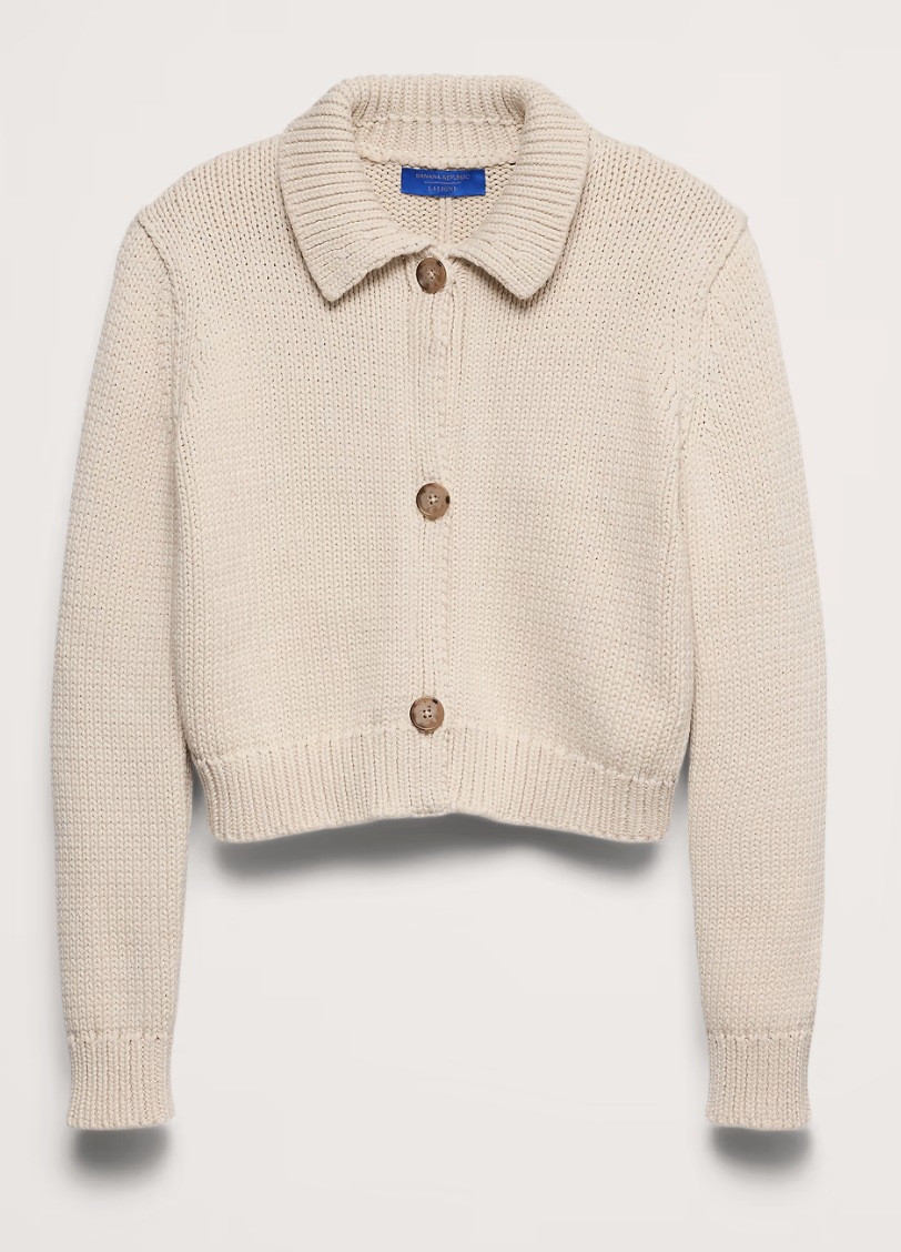 Banana Republic x La Ligne, The Cropped Cotton Cardigan