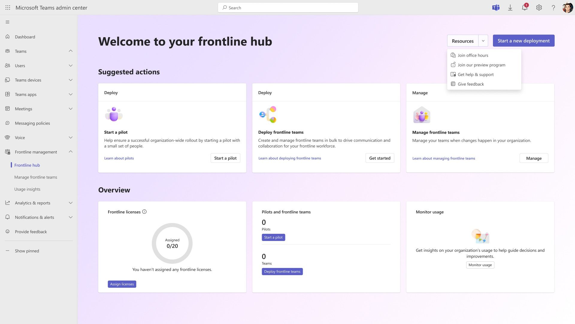 Microsoft Teams Frontline Hub