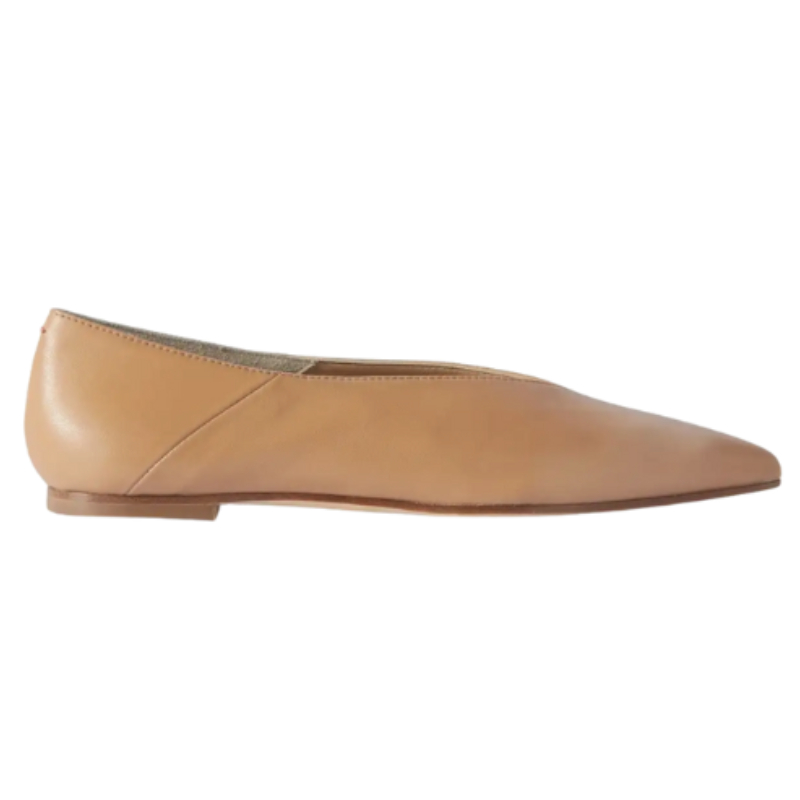 AEYDE Moa Leather Point-toe Flats